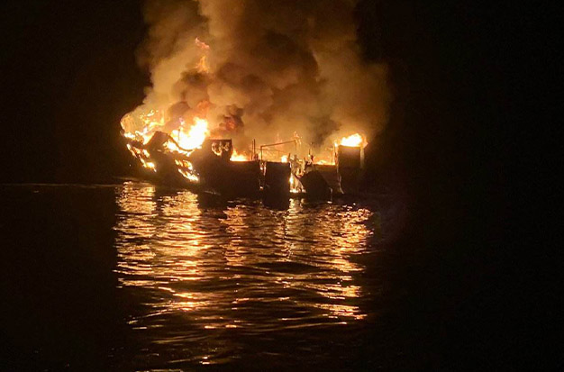  A Boat Catches Fire